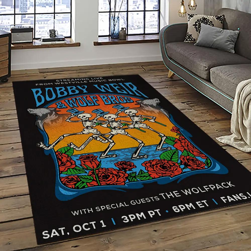 Singer bob weir music carpet rectangle area rug for living room bedroom decor bw38 Rectangle Rug