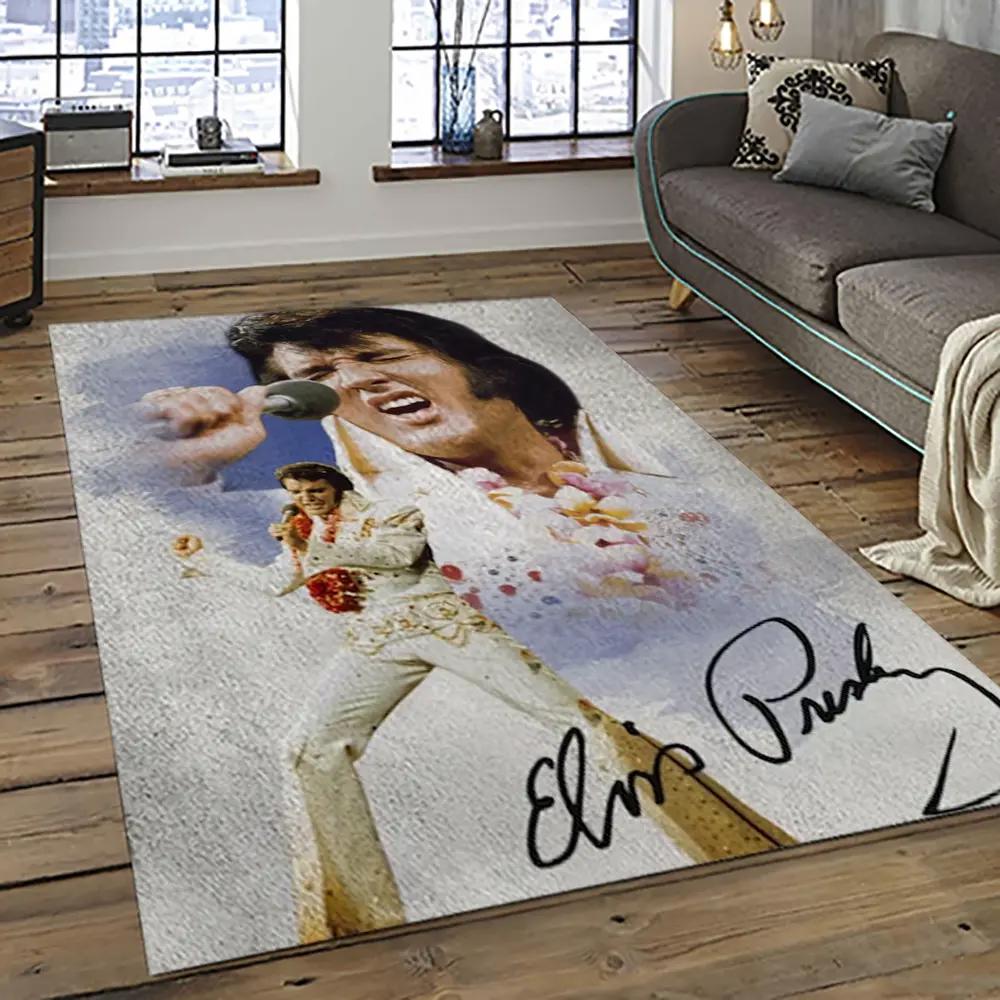 Singer elvis presley music carpet rectangle area rug for living room bedroom decor ep19 Rectangle Rug