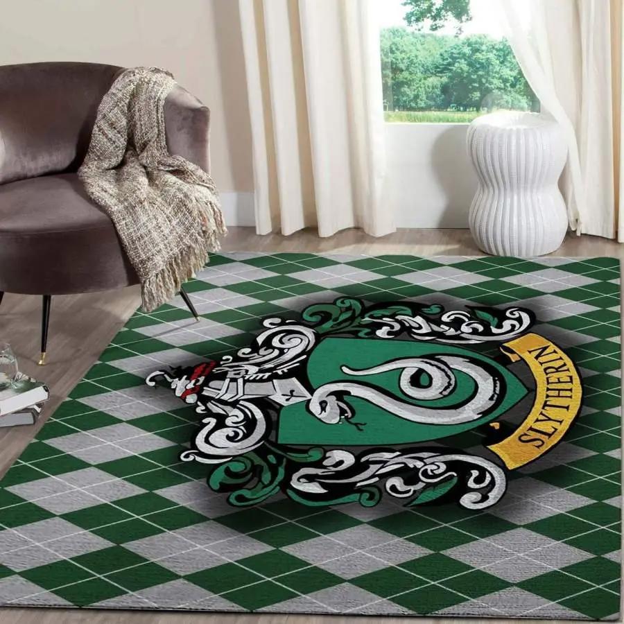 Slytherin harry potter area rug living room rug home decorfloor decor rcdd81f31275 Rectangle Rug