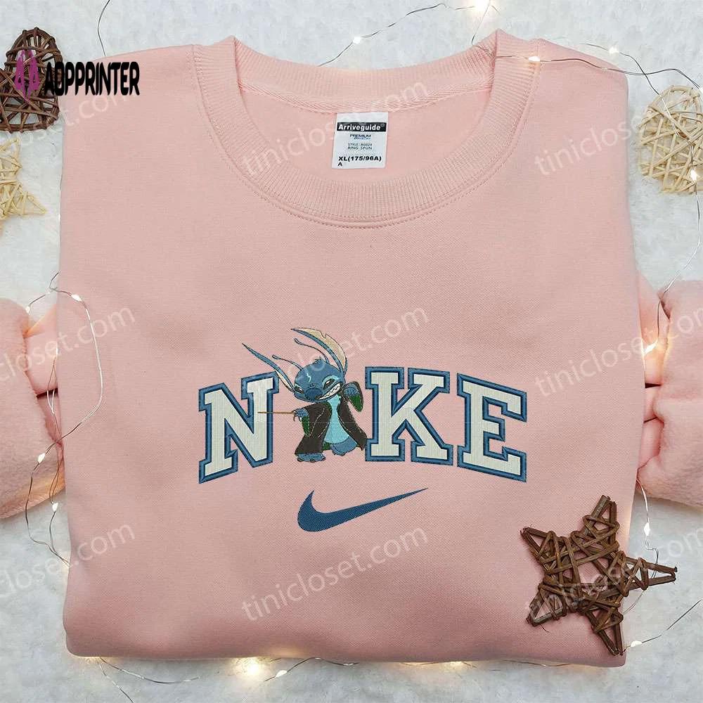 Slytherin stitch x nike embroidered sweatshirt – lilo and stitch inspired shirt Embroidered Shirt