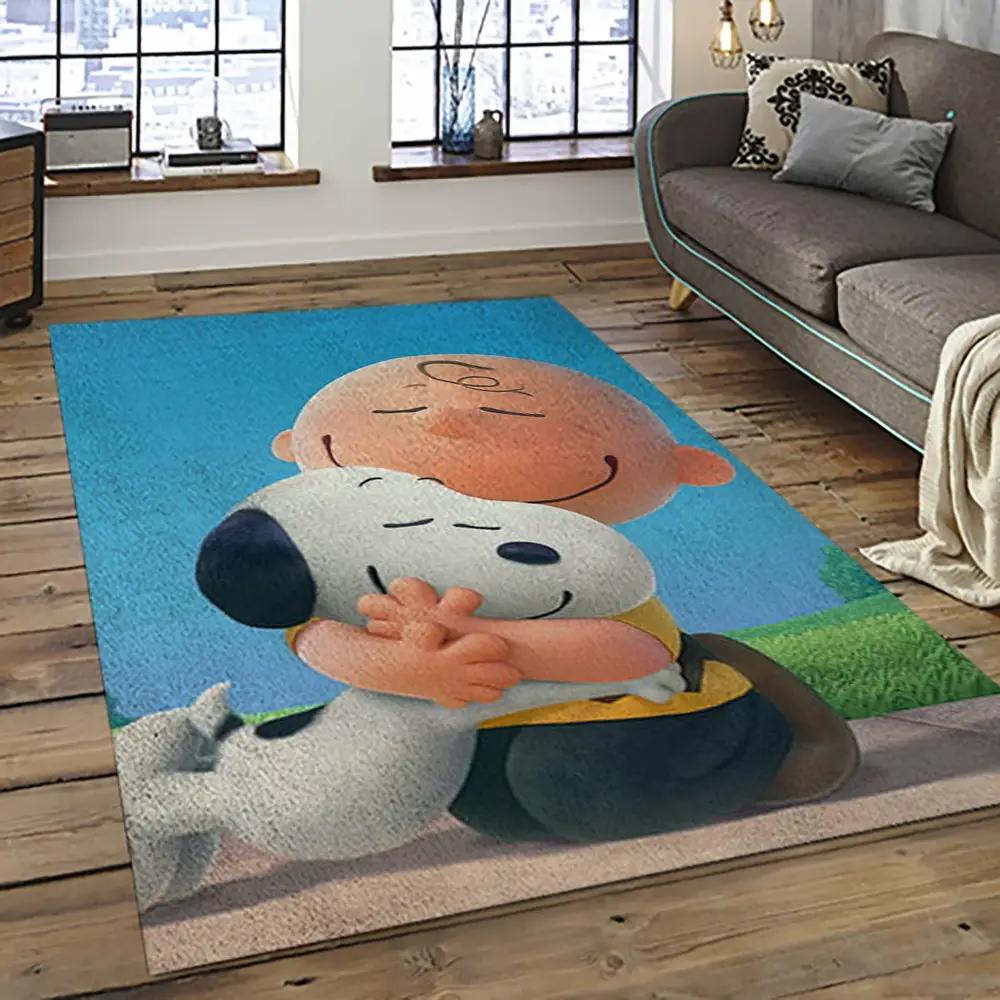 Snoopy cartoon movie carpet rectangle area rug for living room bedroom decor snp22 Rectangle Rug