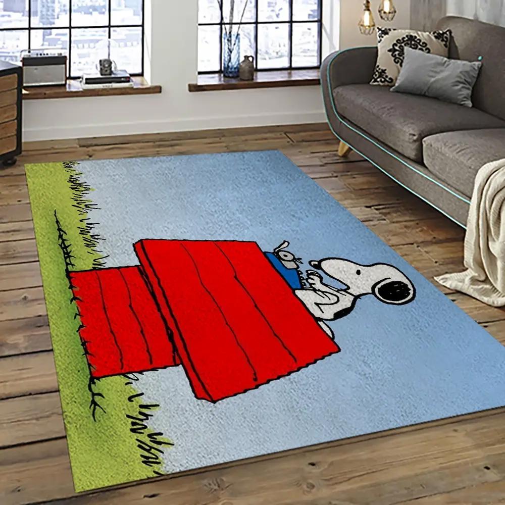 Snoopy cartoon movie carpet rectangle area rug for living room bedroom decor snp59 Rectangle Rug