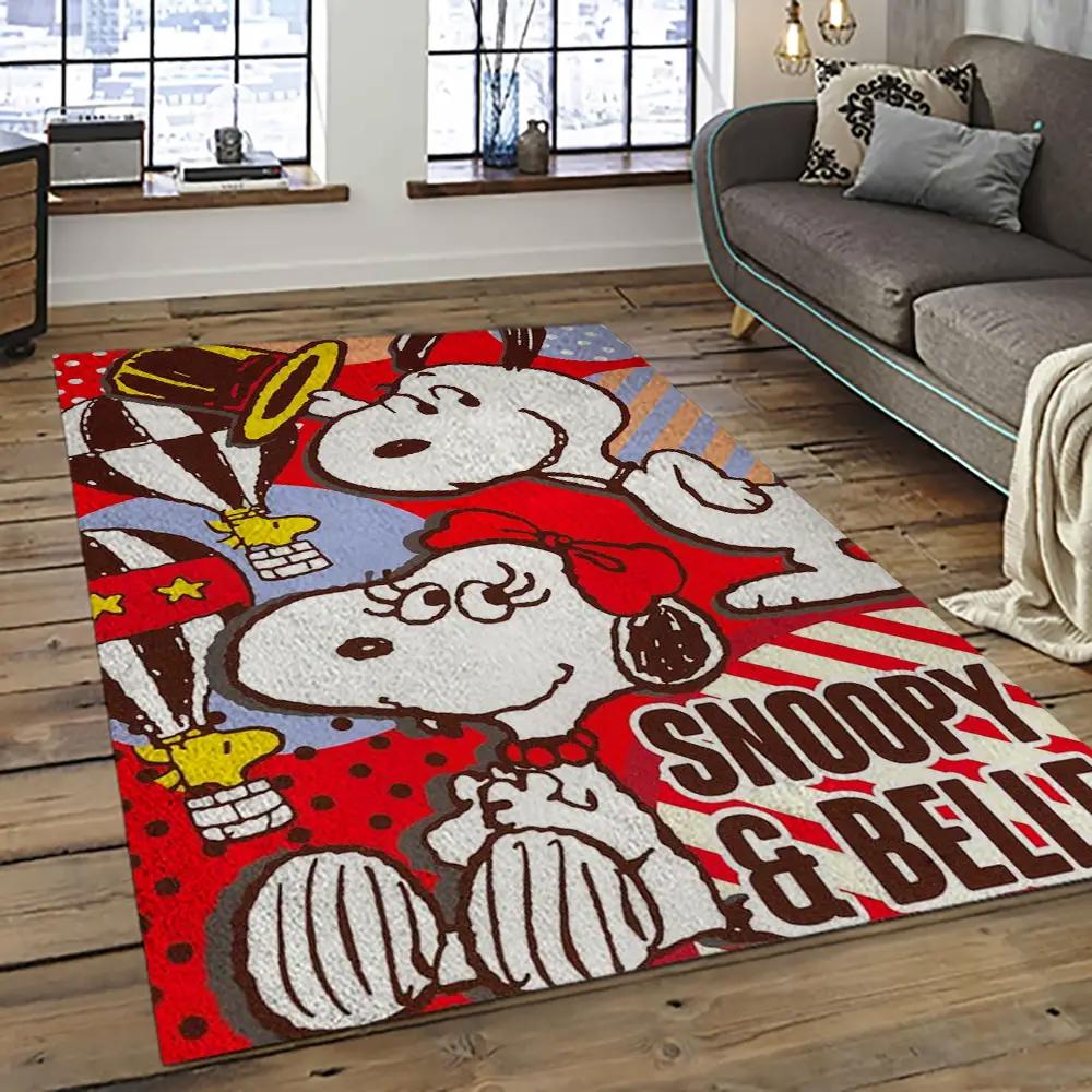 Snoopy cartoon movie carpet rectangle area rug for living room bedroom decor snp70 Rectangle Rug