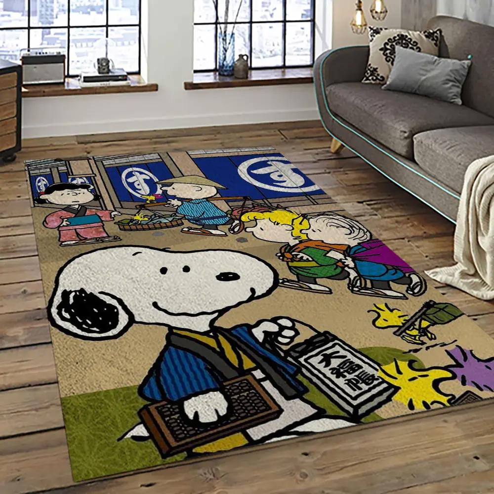 Snoopy cartoon movie carpet rectangle area rug for living room bedroom decor snp79 Rectangle Rug