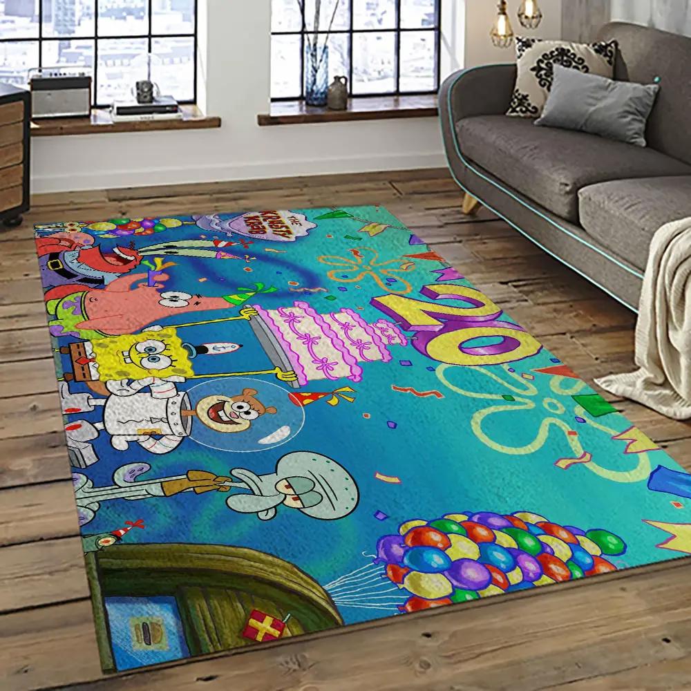 Spongebob squarepants cartoon tv show retangle carpet area rug home decor best gift for family ssp37 Rectangle Rug