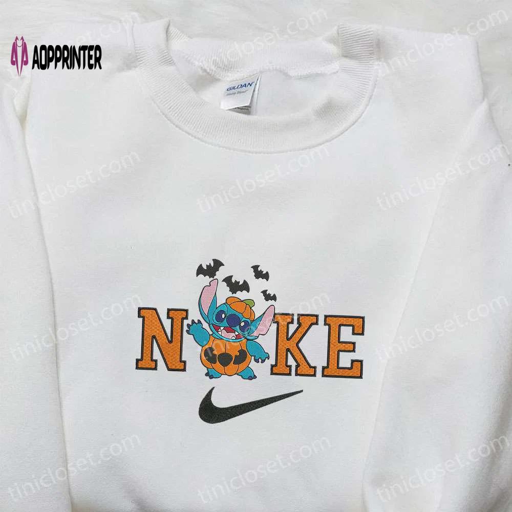 Spooky nike x halloween pumpkin embroidered hoodie: disney characters sweatshirt & custom nike shirt Embroidered Shirt