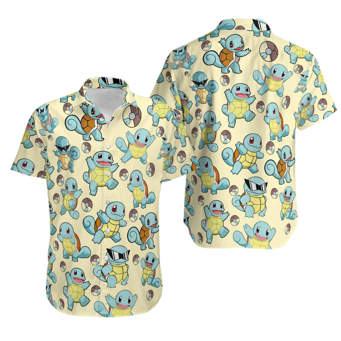 Squirtle hawaiian shirt Hawaii Shirt Shorts & Flip Flops