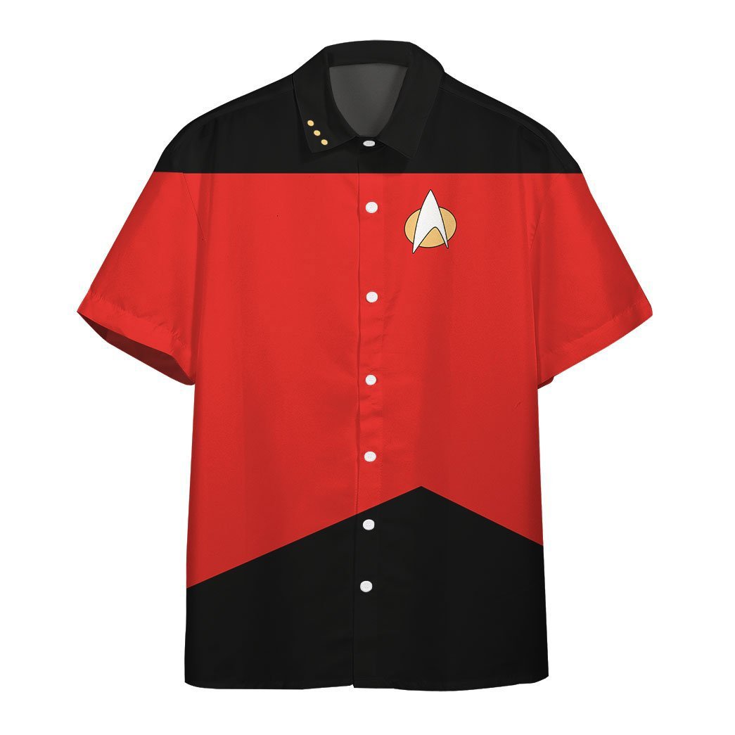 Star trek the next generation red uniform custom hawaii shirt Hawaii Shirt Shorts & Flip Flops