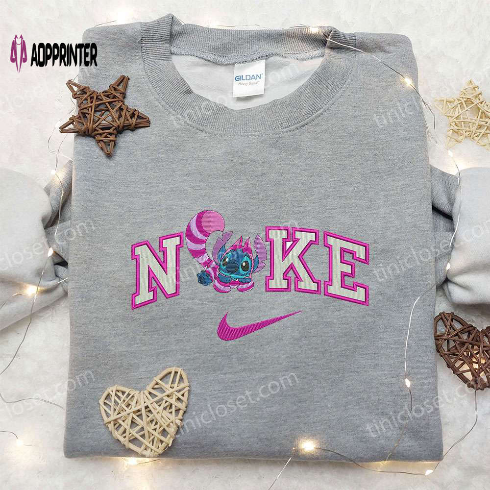 Stitch cosplay x nike embroidered shirt: lilo and stitch custom design Embroidered Shirt