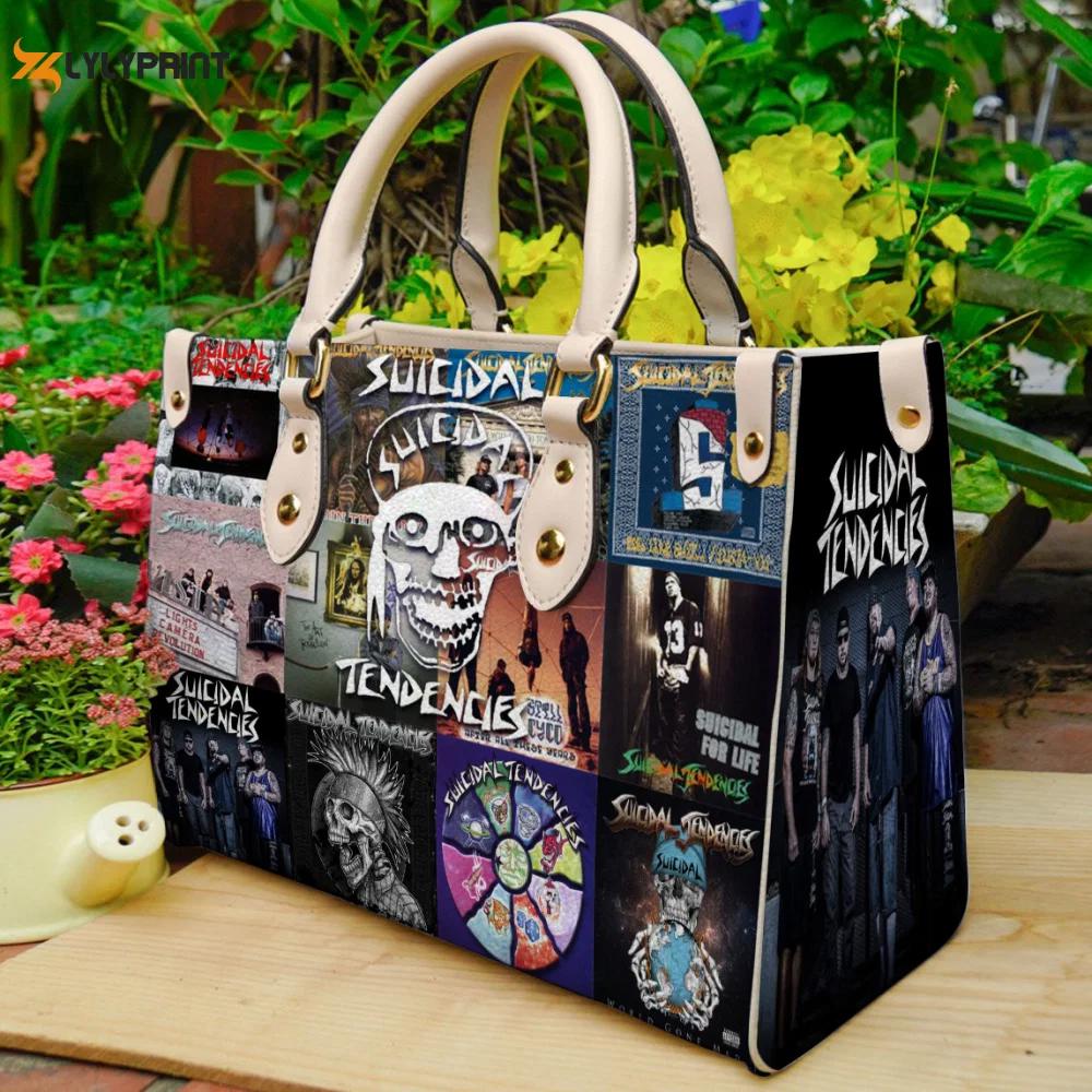 Suicidal tendencies leather handbag gift for women 4149 Women Leather Hand Bag