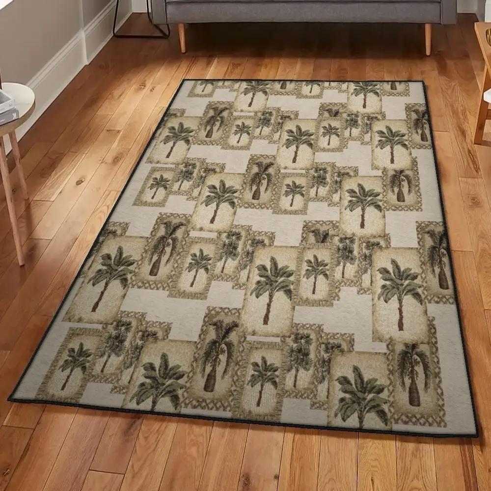 Summer vacation modern area rugs, palm tree rug Rectangle Rug
