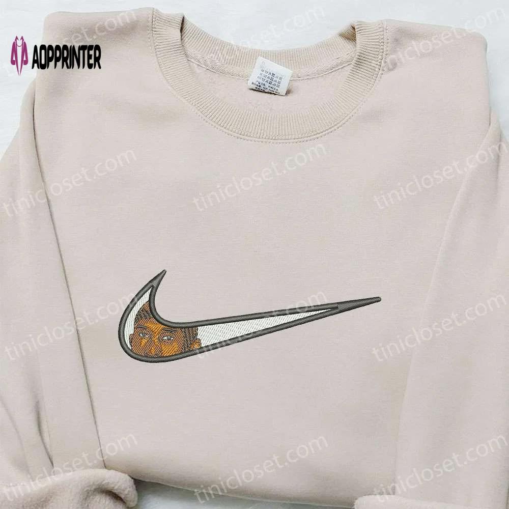 Swoosh x kobe bryant sport embroidered sweatshirt – nba shirt best gift ideas for family Embroidered Shirt