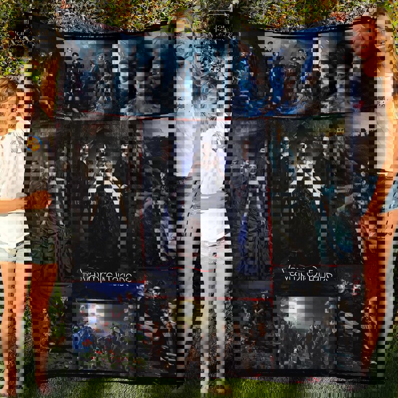 The vampire diaries movie fleece blanket, mink sherpa blanket, vampire blanket, the vampire diaries tv series quilt, movie blanket Quilt Blanket