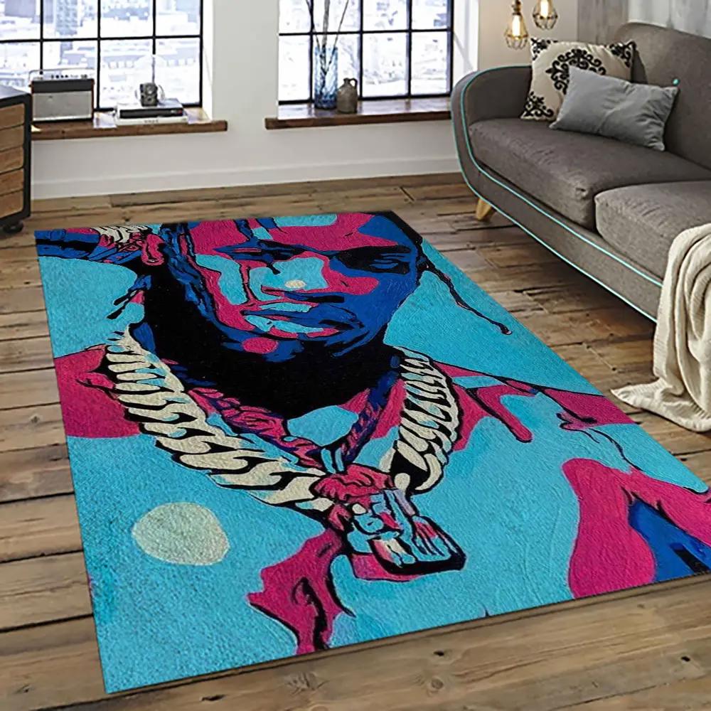 Travis scott rapper hiphop music retangle carpet area rug home decor best gift for fan and friends tst34 Rectangle Rug