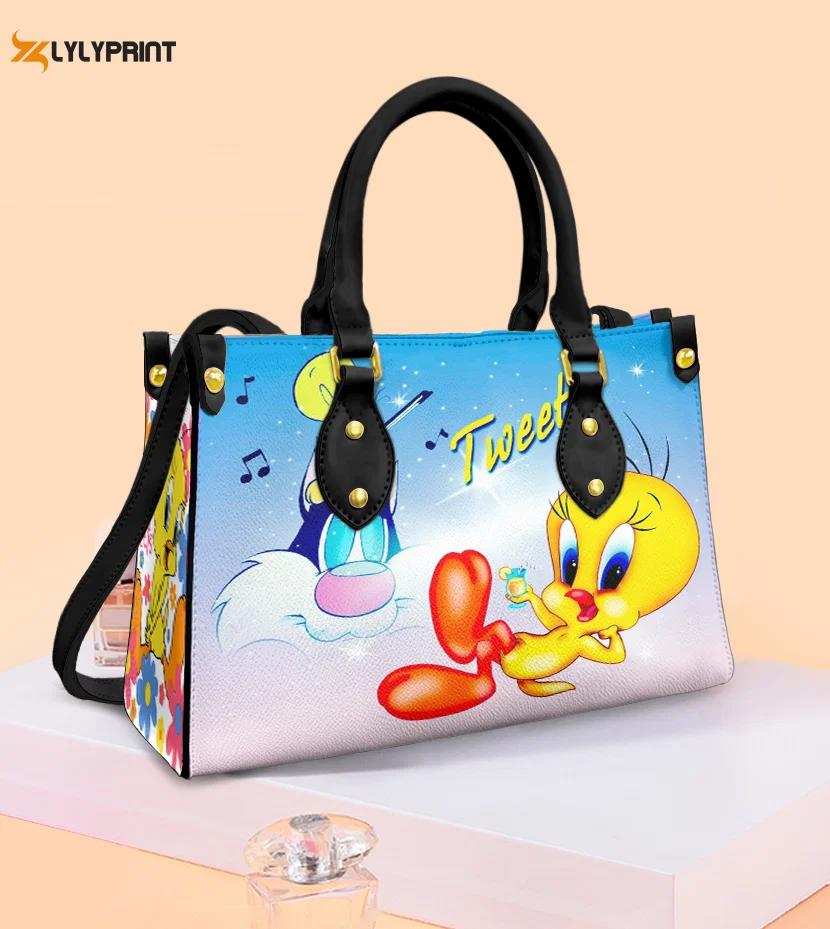 Tweety bird 6 leather hand bag gift for women’s day for women s day – stylish gift with g95 design 3507 Women Leather Hand Bag