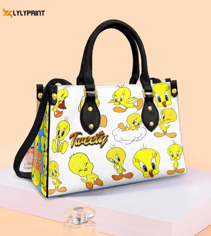 Tweety bird leather handbag gift for women 4642 Women Leather Hand Bag