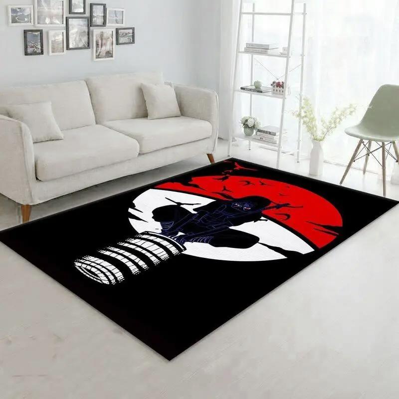 Uchiha itachi naruto anime 1 area rug living room and bed room rug rug regtangle carpet floor decor home decor Rectangle Rug
