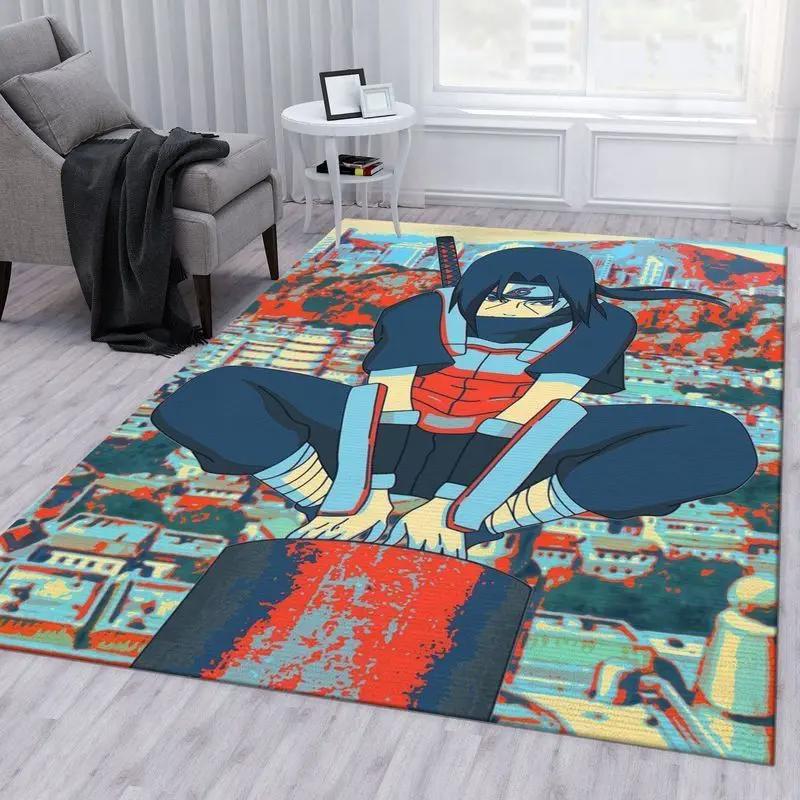 Uchiha itachi naruto anime 4 area rug living room and bed room rug rug regtangle carpet floor decor home decor Rectangle Rug