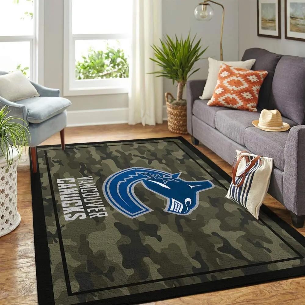 Vancouver canucks area rugs nhl hockey living room carpet team logo 20030481 2 Rectangle Rug