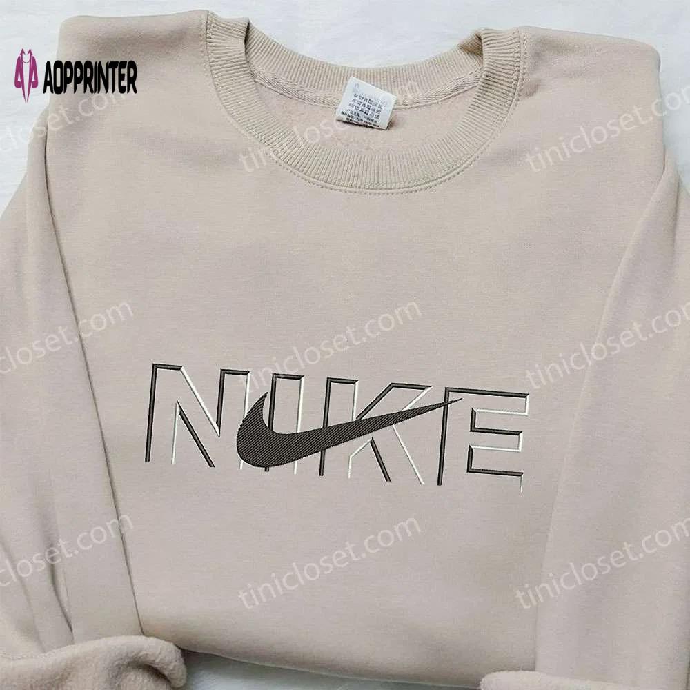 Vintage custom nike embroidered sweatshirt – unique nike inspired shirt perfect birthday gift Embroidered Shirt