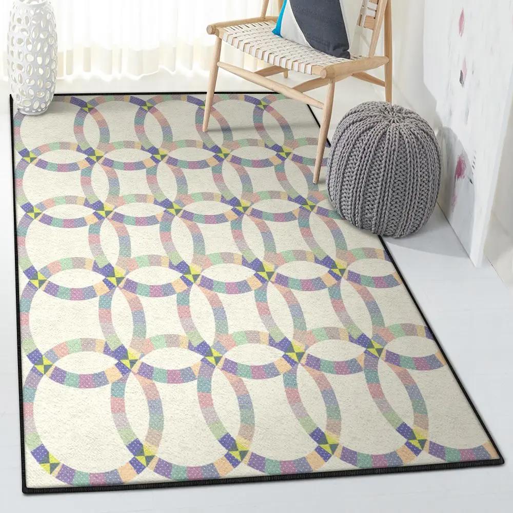 Wedding modern rugs, wedding rings rug Rectangle Rug