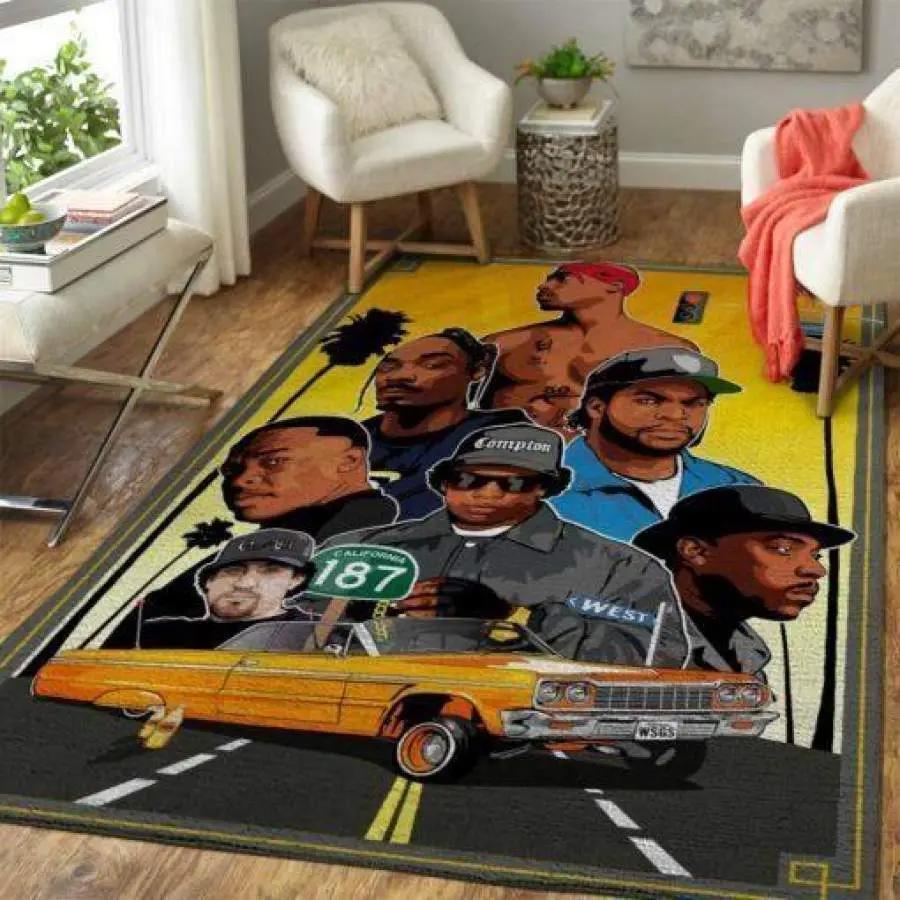 West coast rappers area rug living room rug home decor music ofd 0311 Rectangle Rug
