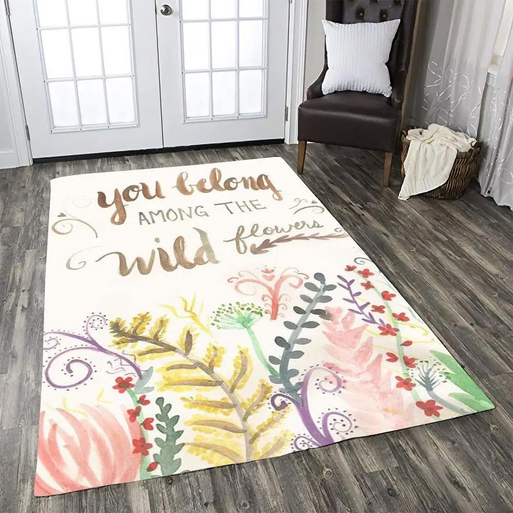 You belong among the wild dhcld0310at rug living room rug home decor Rectangle Rug