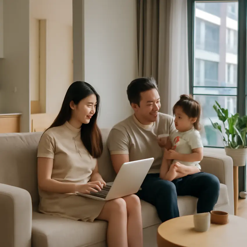 Làm việc và sinh sống tiện nghi cho gia đình trẻ tại căn hộ mini cao cấp