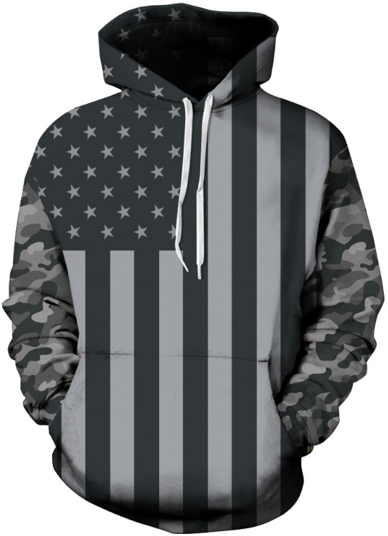 American camou 3d street wear hoodie