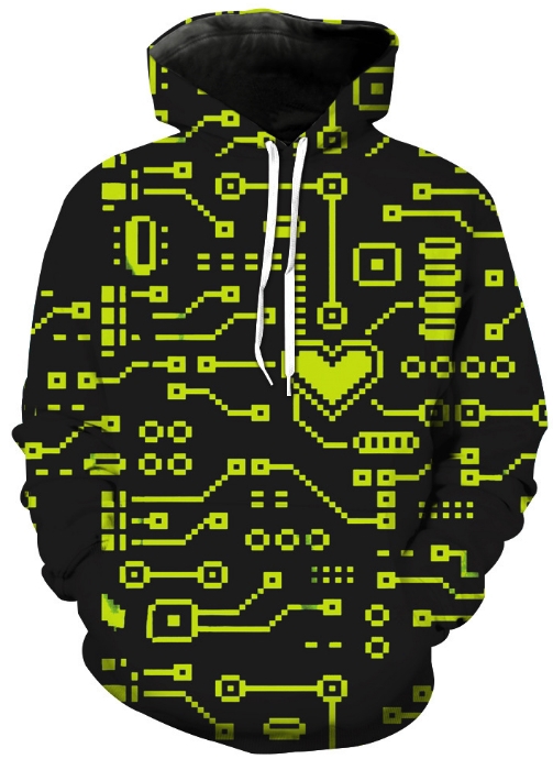 Circuit love board 3d street wear hoodie