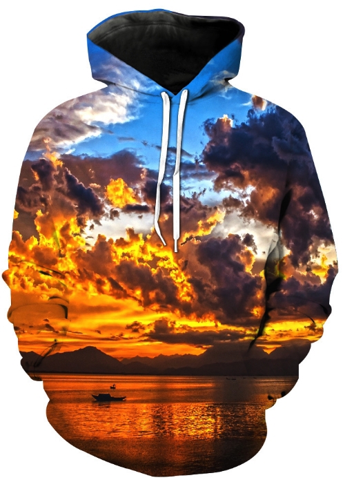 Cool sunset 3d street wear hoodie