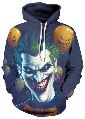 Creepy joker smile 3d street wear hoodie