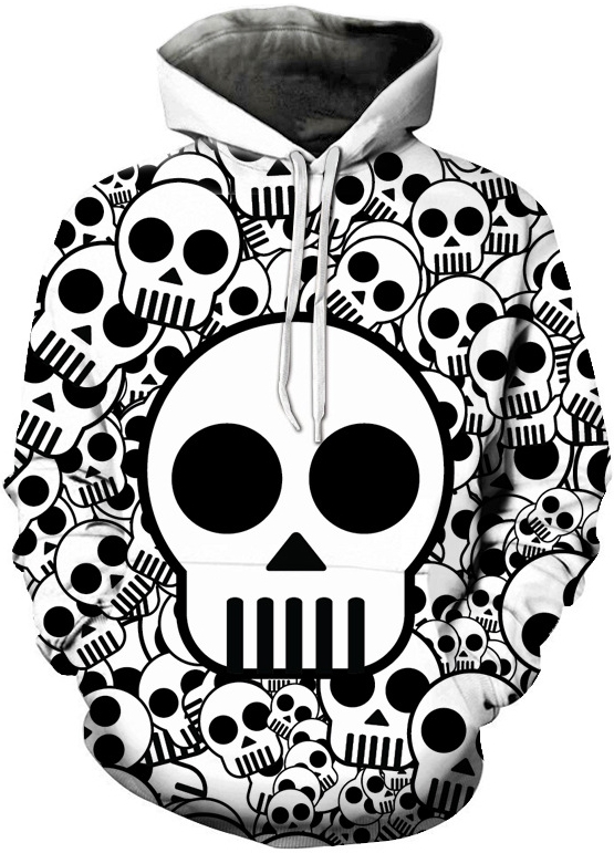 Cute skull heads 3d street wear hoodie