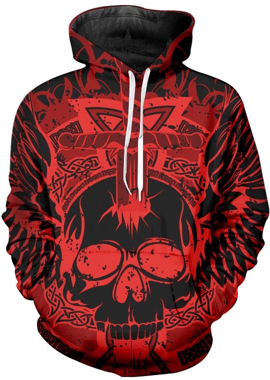 Demon skull 3d street wear hoodie