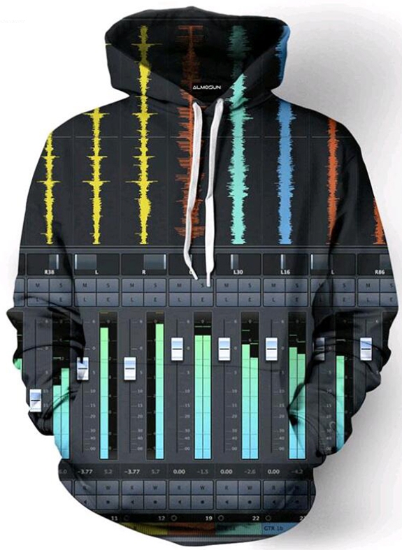 Disc jockey digital mixer 3d street wear hoodie