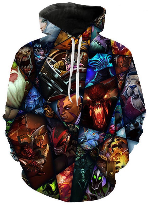 Dota 2 heroes characters 3d hoodie