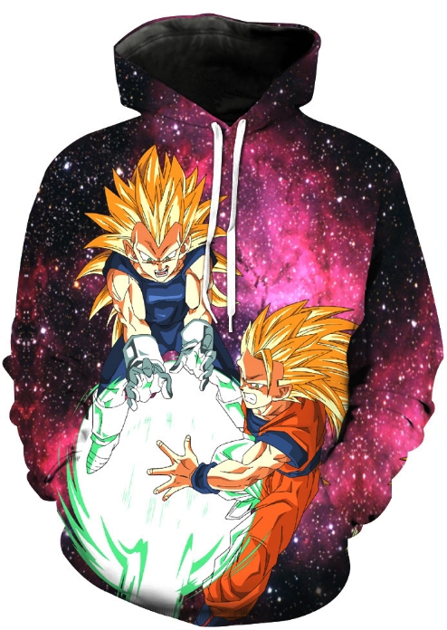 Dragon ball space fight 3d hoodie