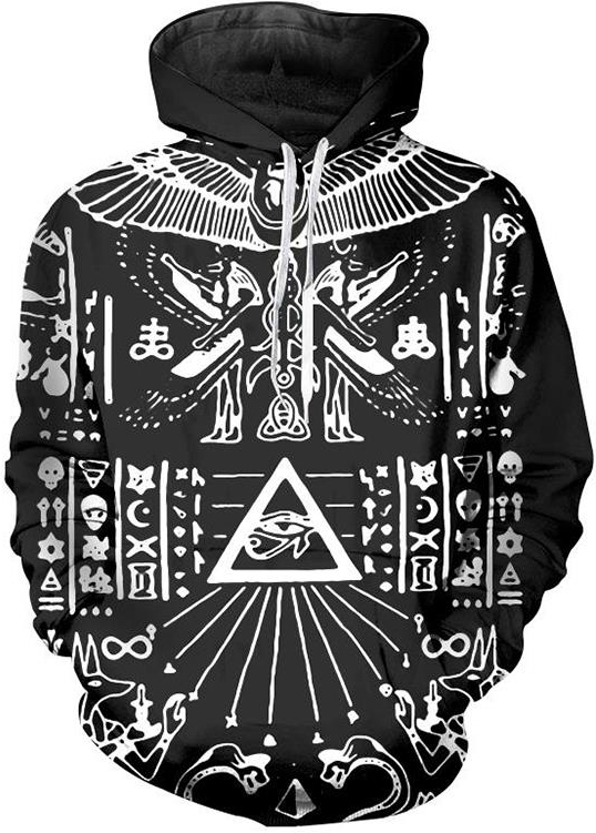 Illuminati pharaoh 3d street wear hoodie