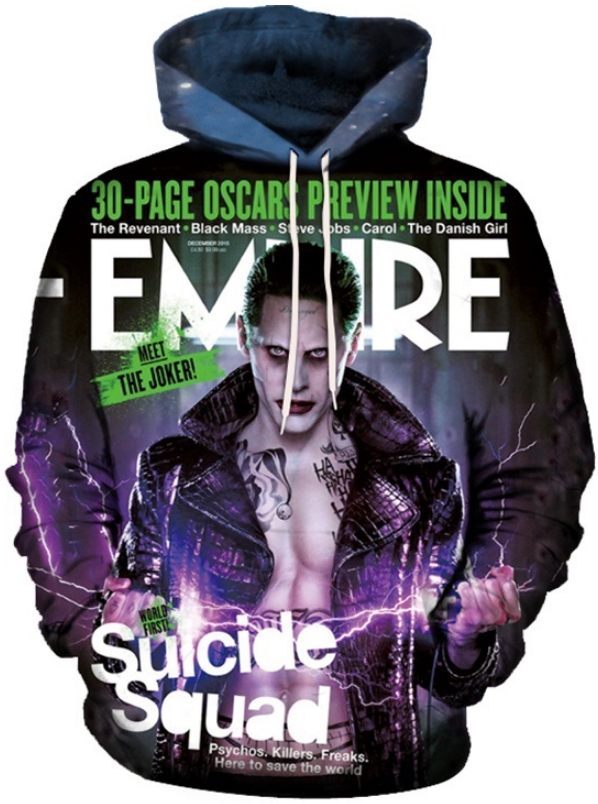 Joker suicide squad 3d street wear hoodie 1