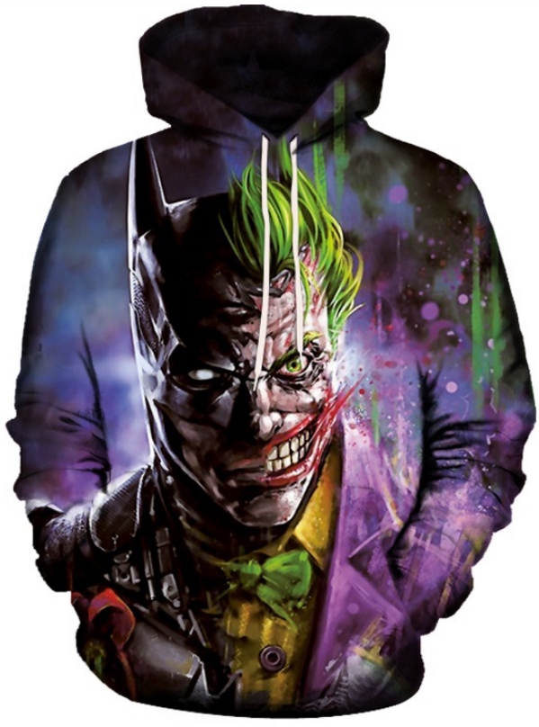 Joker two face 3d street wear hoodie