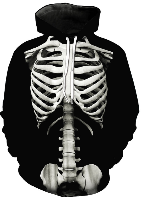 Just skeleton bones 3d street wear hoodie