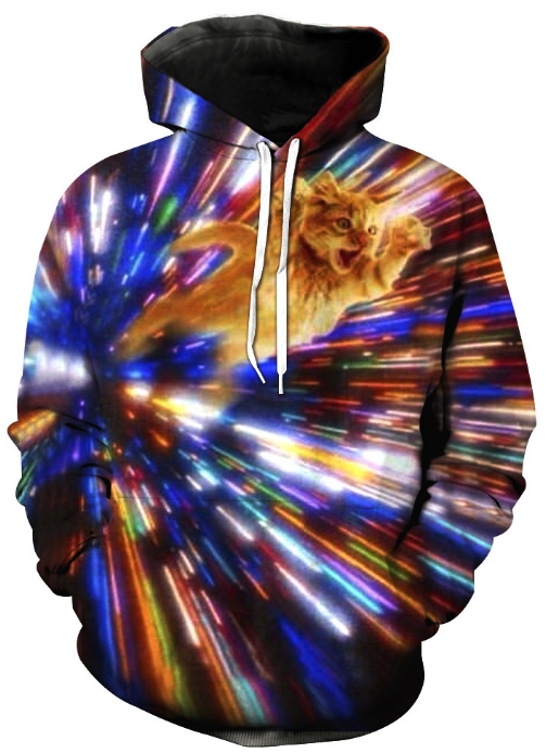 Kitty cat back to the future 3d street wear hoodie