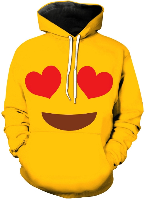 Love whatsapp emoji 3d street wear hoodie