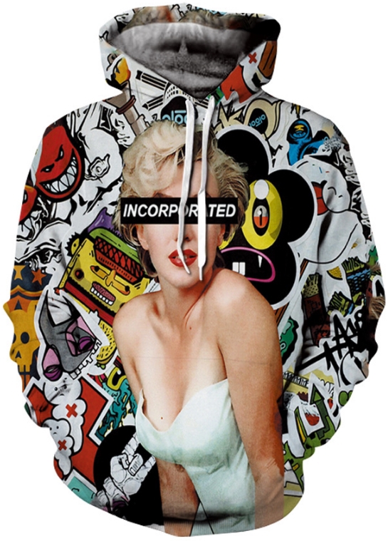 Marilyn monroe incorporated 3d hoodie