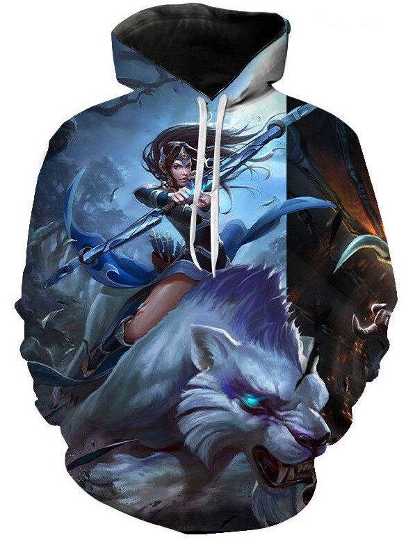 Mirana dota 2 3d hoodie
