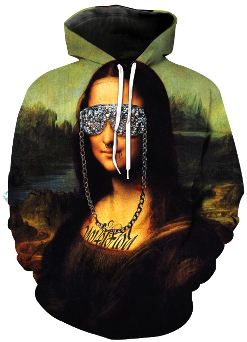 Mona lisa swag 3d street wear hoodie