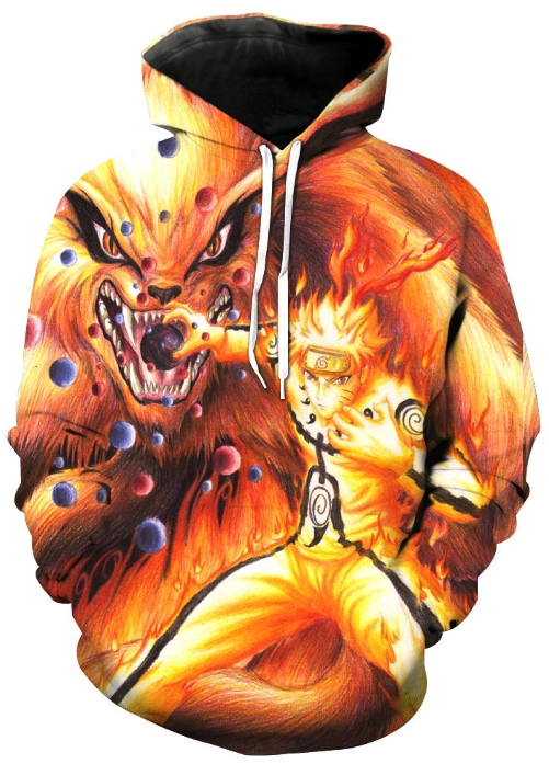 Naruto fight 3d hoodie