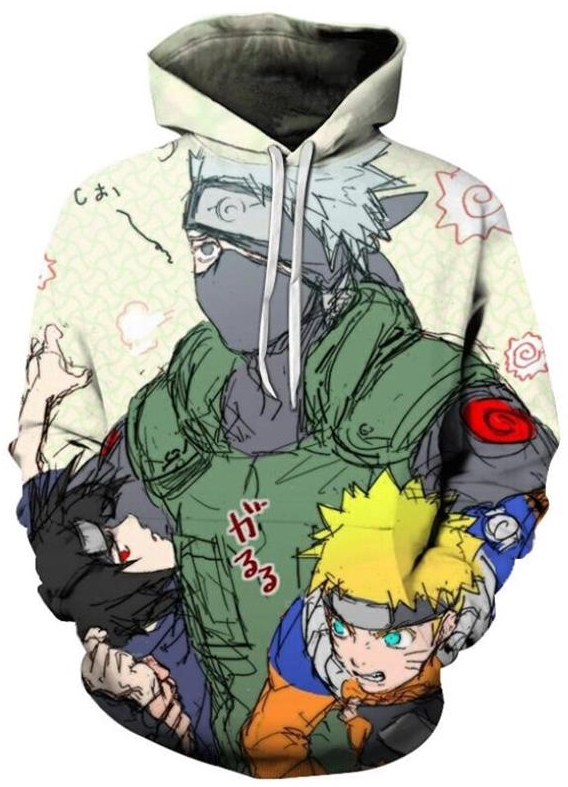 Naruto mash up 3d hoodie