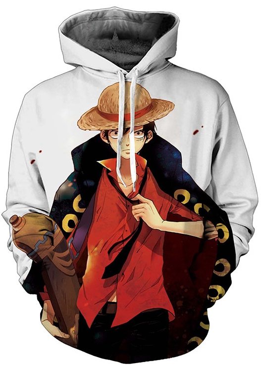 One piece monkey d. luffy cool walk 3d hoodie