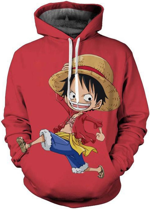 One piece monkey d. luffy running 3d hoodie